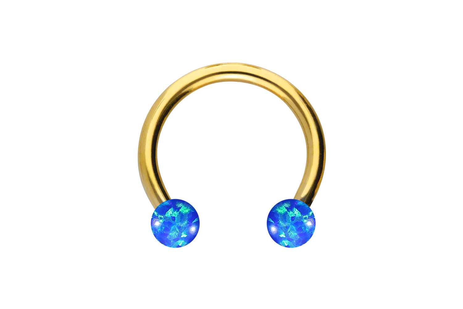 Chirurgenstahl Hufeisenring Piercing SYNTHETISCHE OPALE